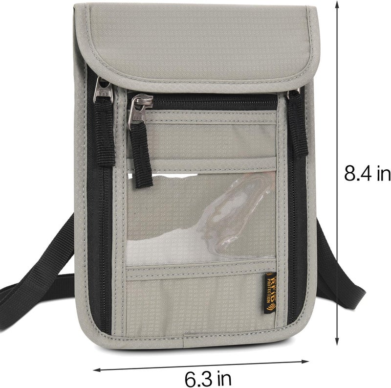 Arouselove Neck Wallet Lightweight RFID Blocking Waterproof Travel Pouch for Women Men - Image 3